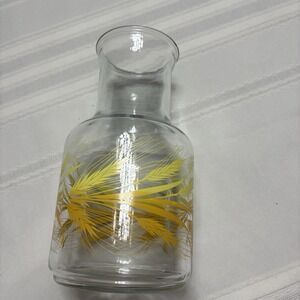 Vintage Libbey Golden Wheat Glass Juice Carafe Pitcher Harvest Autumn Fall Color